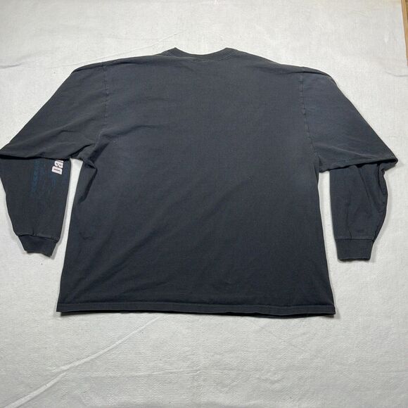 Vintage NASCAR Dale Jr Long Sleeve Shirt Men XL 88 AMP Dew Black Graphic Racing - Picture 12 of 13